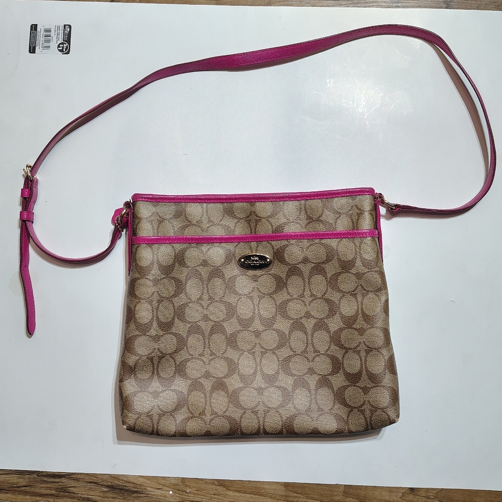 Coach Crossbody Bag - Brown and Pink